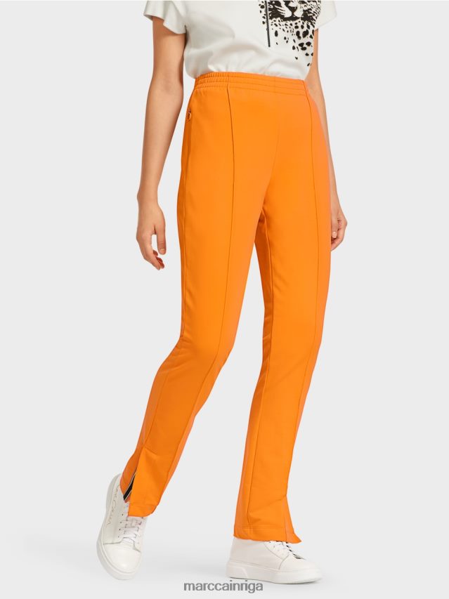apģērbs spilgti oranža VRBHXD712 Marc Cain bikses ar šķēlumiem sānos