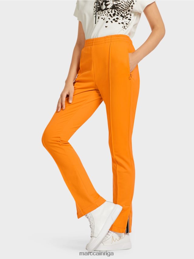 apģērbs spilgti oranža VRBHXD712 Marc Cain bikses ar šķēlumiem sānos