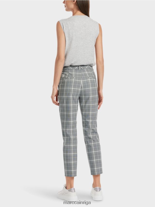 apģērbs sudrabaini pelēks VRBHXD558 Marc Cain pārbaudītas bikses franca