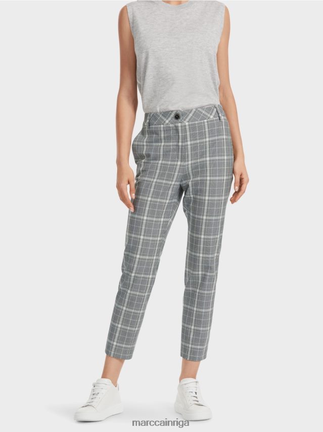 apģērbs sudrabaini pelēks VRBHXD558 Marc Cain pārbaudītas bikses franca