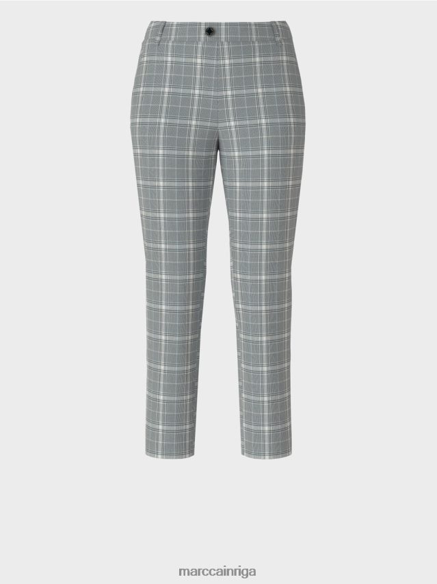 apģērbs sudrabaini pelēks VRBHXD558 Marc Cain pārbaudītas bikses franca