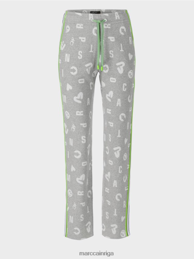 apģērbs sudrabaini pelēks VRBHXD561 Marc Cain skriešanas stila bikses Roanne