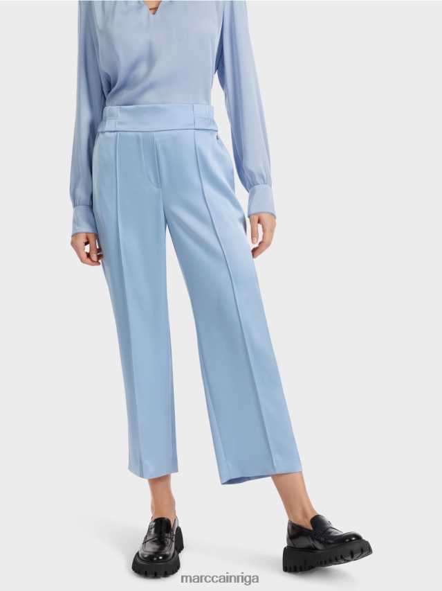 apģērbs tumšas vasaras debesis VRBHXD552 Marc Cain Washington midi garuma platas bikses