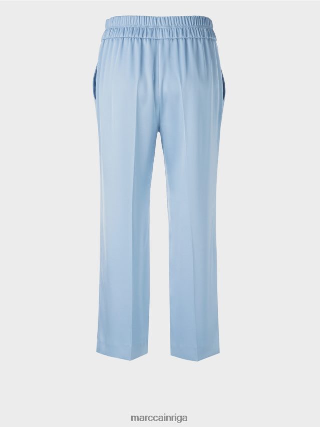 apģērbs tumšas vasaras debesis VRBHXD552 Marc Cain Washington midi garuma platas bikses