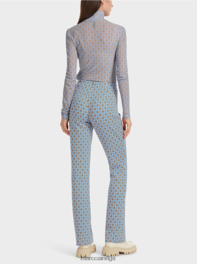 apģērbs tumšas vasaras debesis VRBHXD554 Marc Cain frederica bikses grafiskā apdrukā