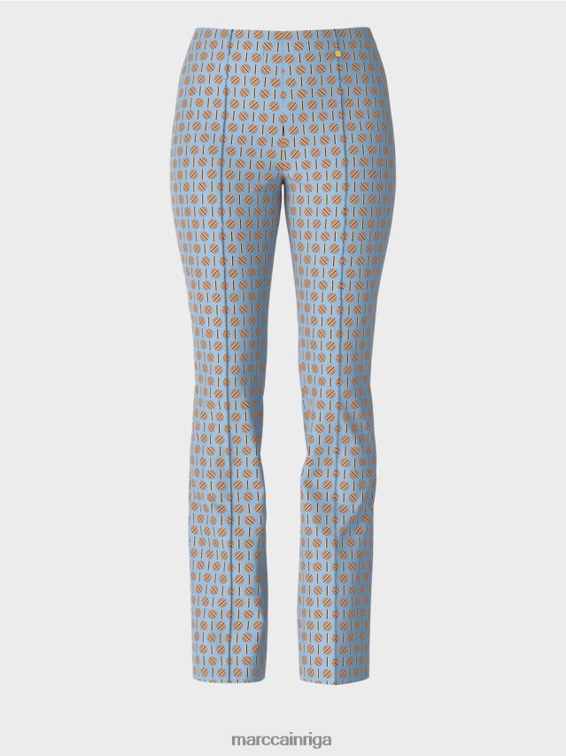 apģērbs tumšas vasaras debesis VRBHXD554 Marc Cain frederica bikses grafiskā apdrukā