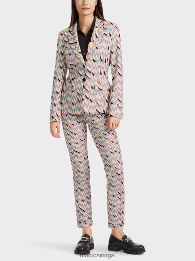 apģērbs tumši debeszils VRBHXD589 Marc Cain bikses Sidneja ar grafisko dizainu