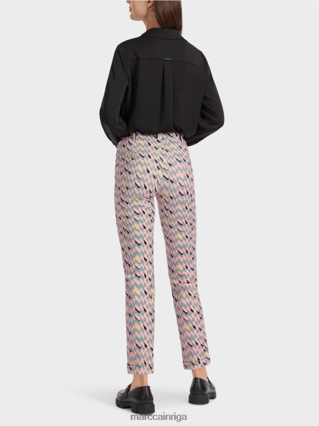 apģērbs tumši debeszils VRBHXD589 Marc Cain bikses Sidneja ar grafisko dizainu