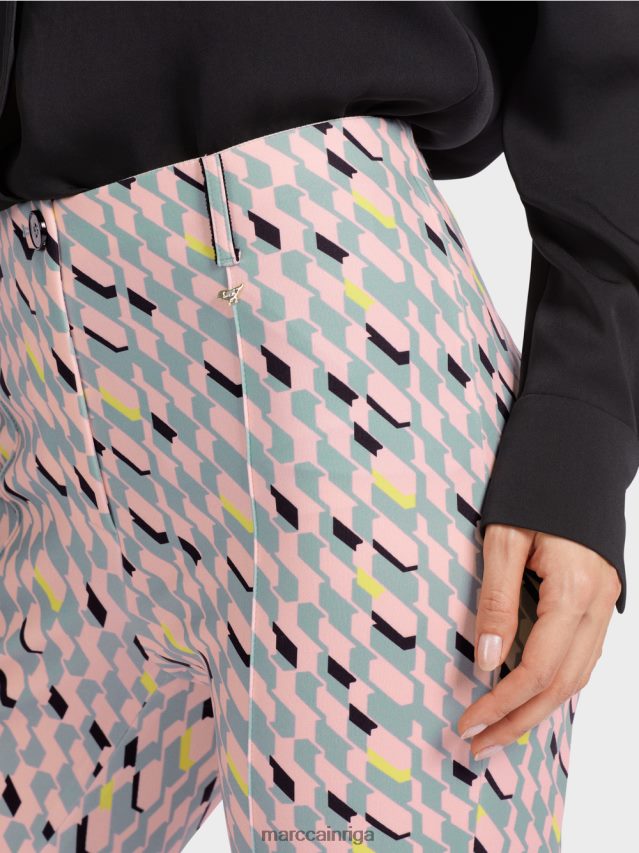 apģērbs tumši debeszils VRBHXD589 Marc Cain bikses Sidneja ar grafisko dizainu