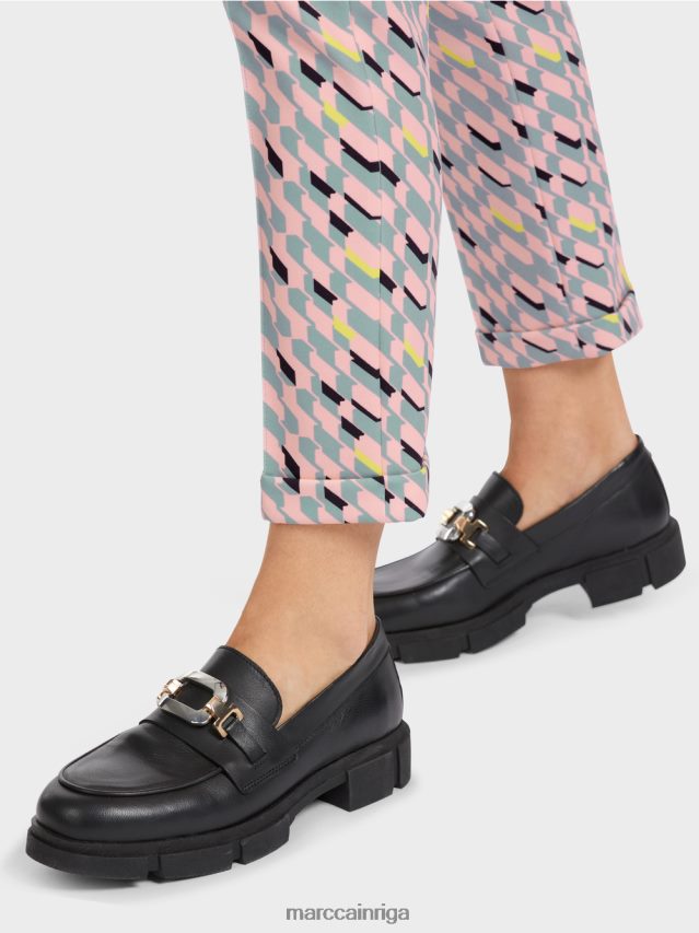 apģērbs tumši debeszils VRBHXD589 Marc Cain bikses Sidneja ar grafisko dizainu