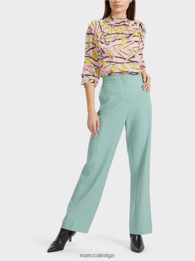 apģērbs tumši debeszils VRBHXD590 Marc Cain platas krokas bikses wukari