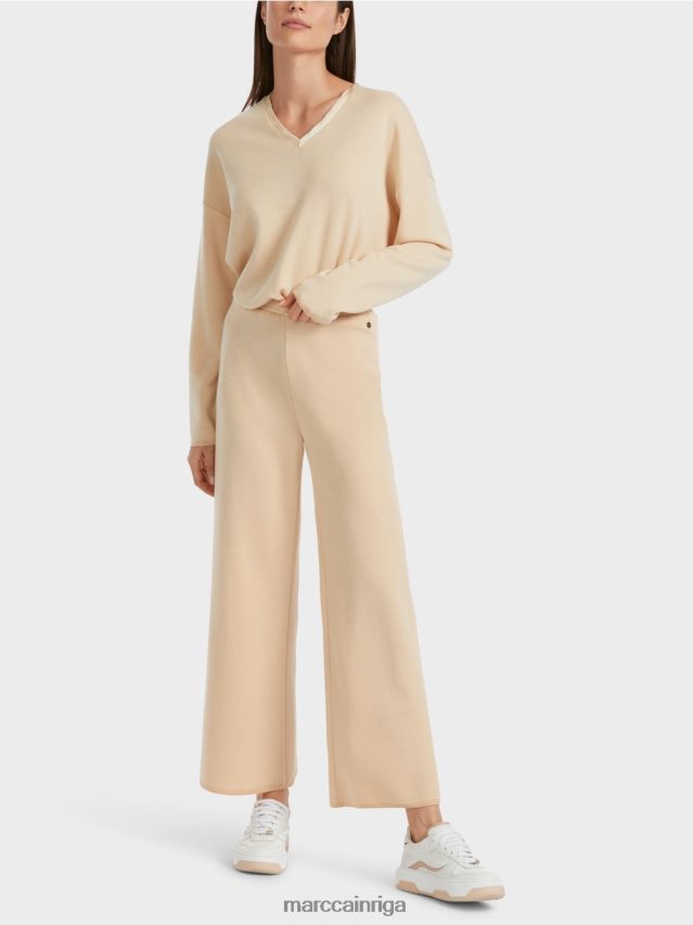 apģērbs tumšs krēms VRBHXD547 Marc Cain Vācijā adītas vilnas bikses