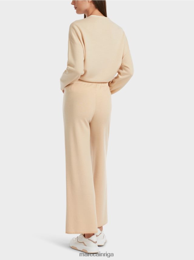 apģērbs tumšs krēms VRBHXD547 Marc Cain Vācijā adītas vilnas bikses