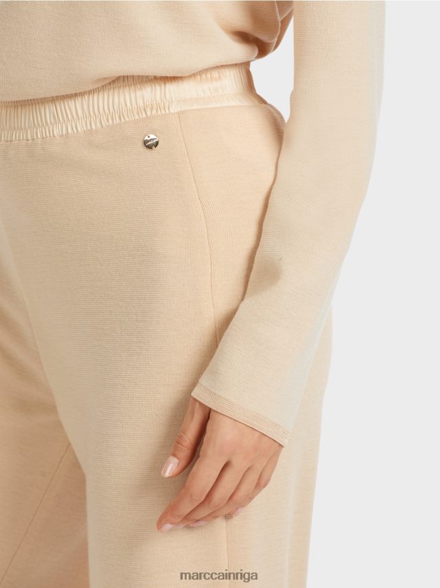 apģērbs tumšs krēms VRBHXD547 Marc Cain Vācijā adītas vilnas bikses
