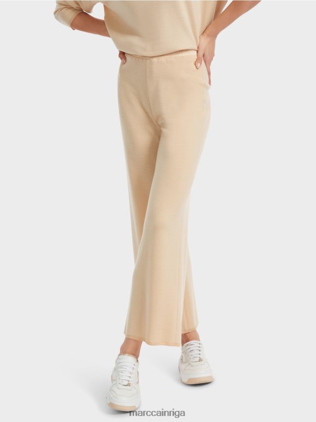 apģērbs tumšs krēms VRBHXD547 Marc Cain Vācijā adītas vilnas bikses