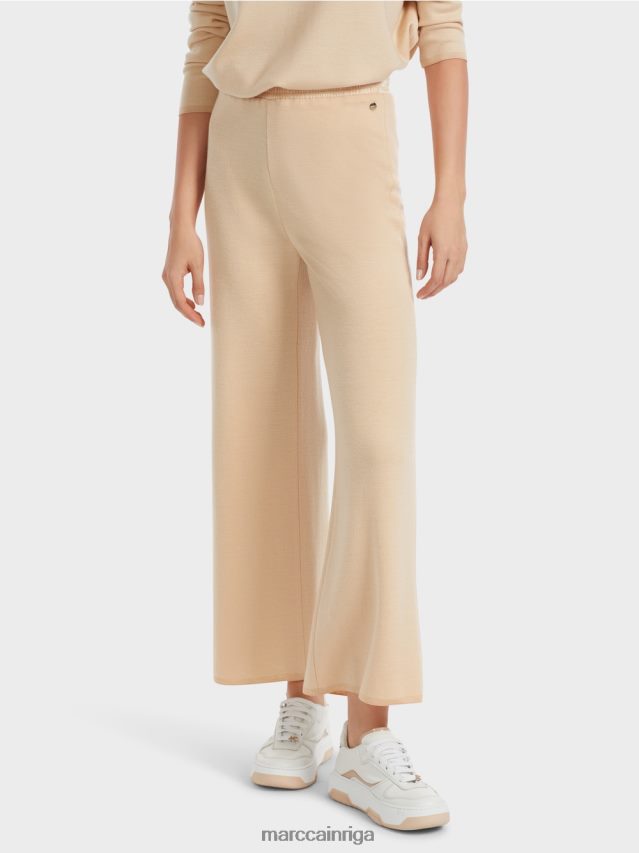 apģērbs tumšs krēms VRBHXD547 Marc Cain Vācijā adītas vilnas bikses