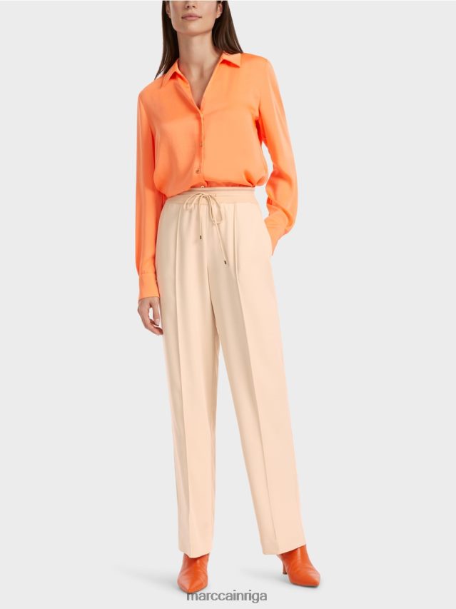 apģērbs tumšs krēms VRBHXD551 Marc Cain taisnas kājas bikses welby