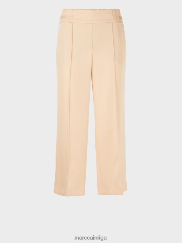 apģērbs tumšs krēms VRBHXD553 Marc Cain Washington midi garuma platas bikses