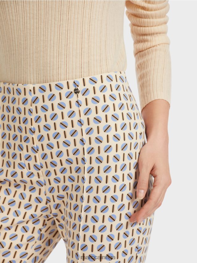 apģērbs tumšs krēms VRBHXD555 Marc Cain frederica bikses grafiskā apdrukā