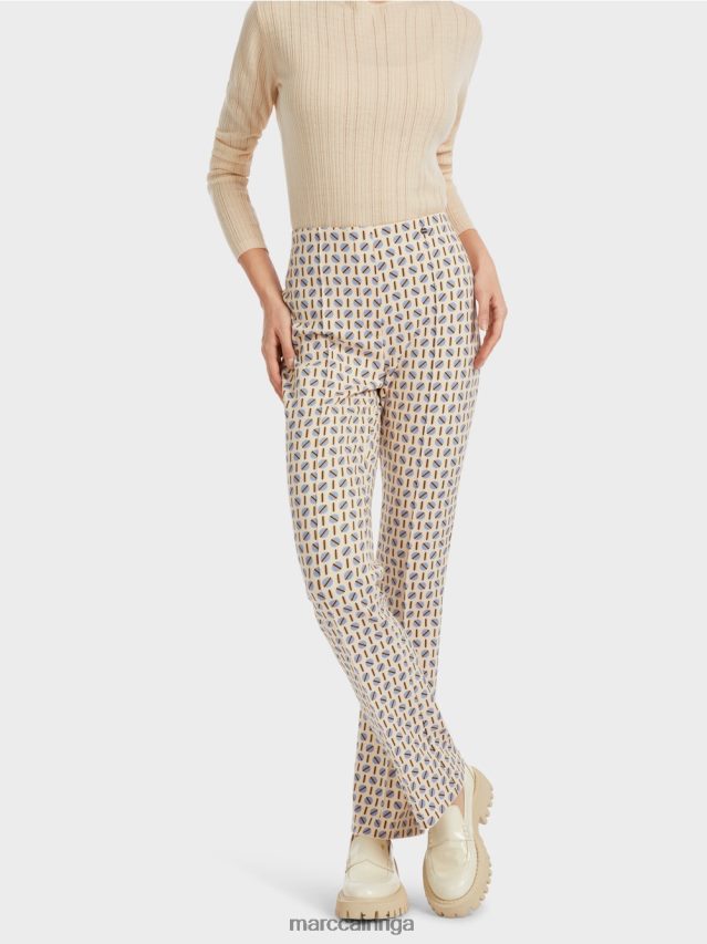apģērbs tumšs krēms VRBHXD555 Marc Cain frederica bikses grafiskā apdrukā