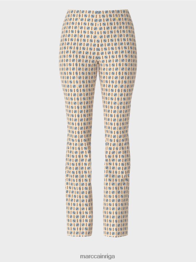 apģērbs tumšs krēms VRBHXD555 Marc Cain frederica bikses grafiskā apdrukā