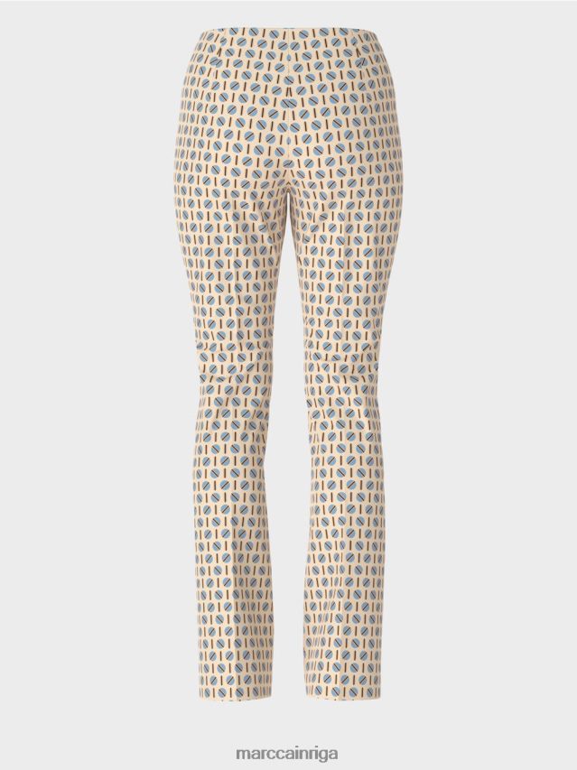 apģērbs tumšs krēms VRBHXD555 Marc Cain frederica bikses grafiskā apdrukā