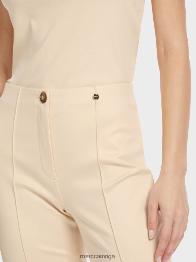 apģērbs tumšs krēms VRBHXD593 Marc Cain elegantas džersija bikses Sidneja