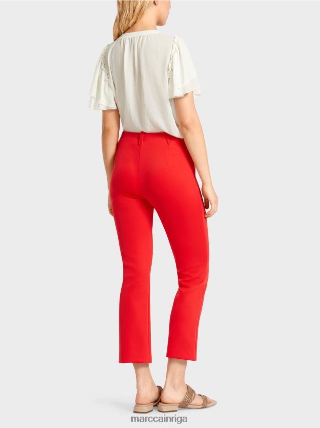 apģērbs uguns sarkans VRBHXD643 Marc Cain frederica slim džersija bikses