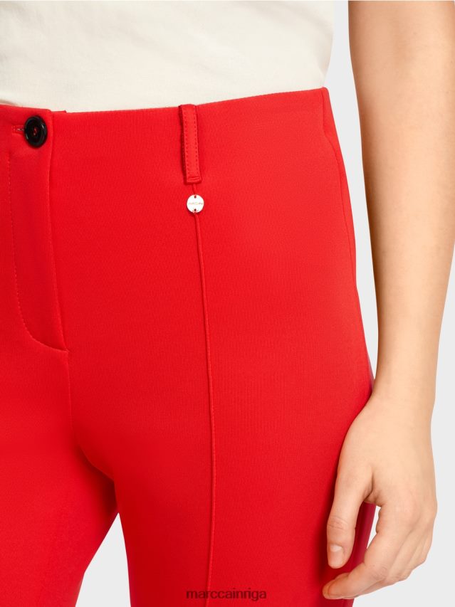 apģērbs uguns sarkans VRBHXD643 Marc Cain frederica slim džersija bikses