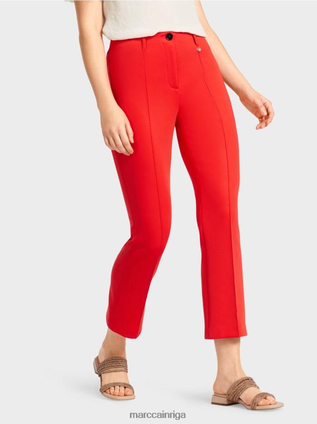 apģērbs uguns sarkans VRBHXD643 Marc Cain frederica slim džersija bikses