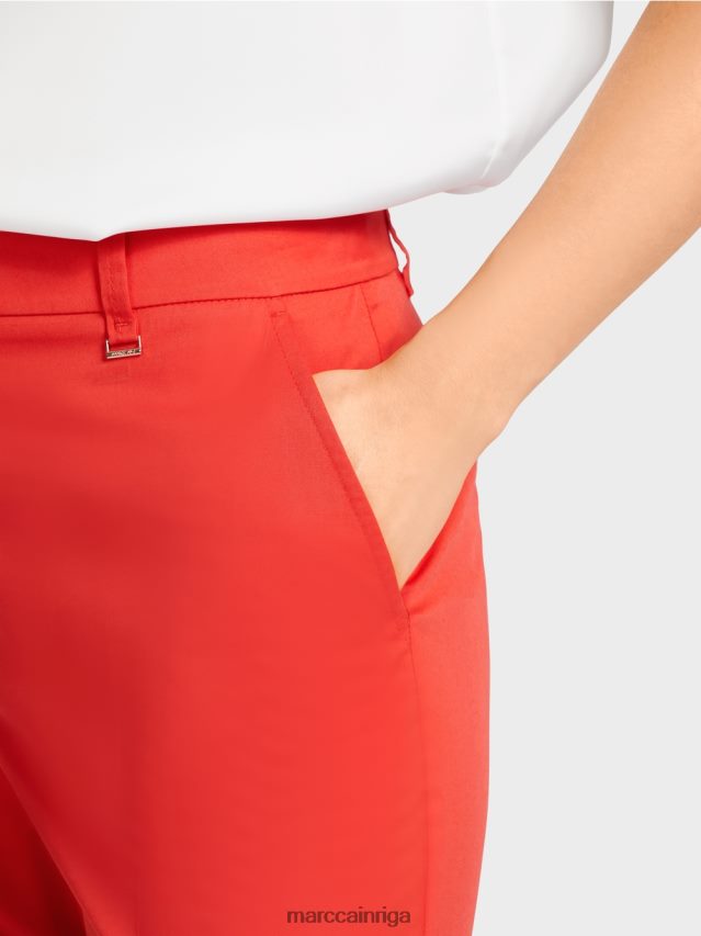 apģērbs uguns sarkans VRBHXD677 Marc Cain franca bikses ar kroku un aproci