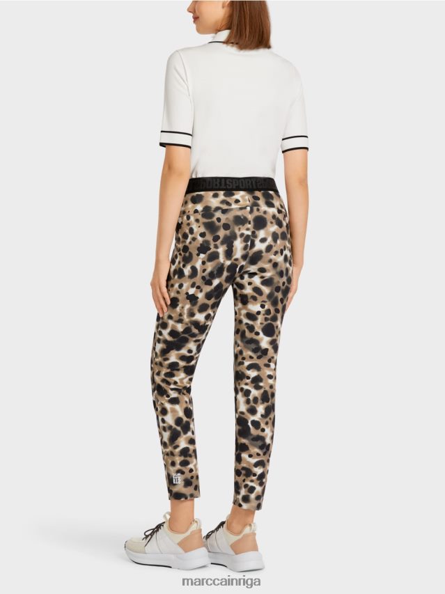 apģērbs viegla kafija VRBHXD708 Marc Cain staipīgas bikses ar presētām krokām