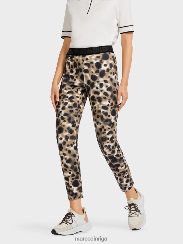 apģērbs viegla kafija VRBHXD708 Marc Cain staipīgas bikses ar presētām krokām