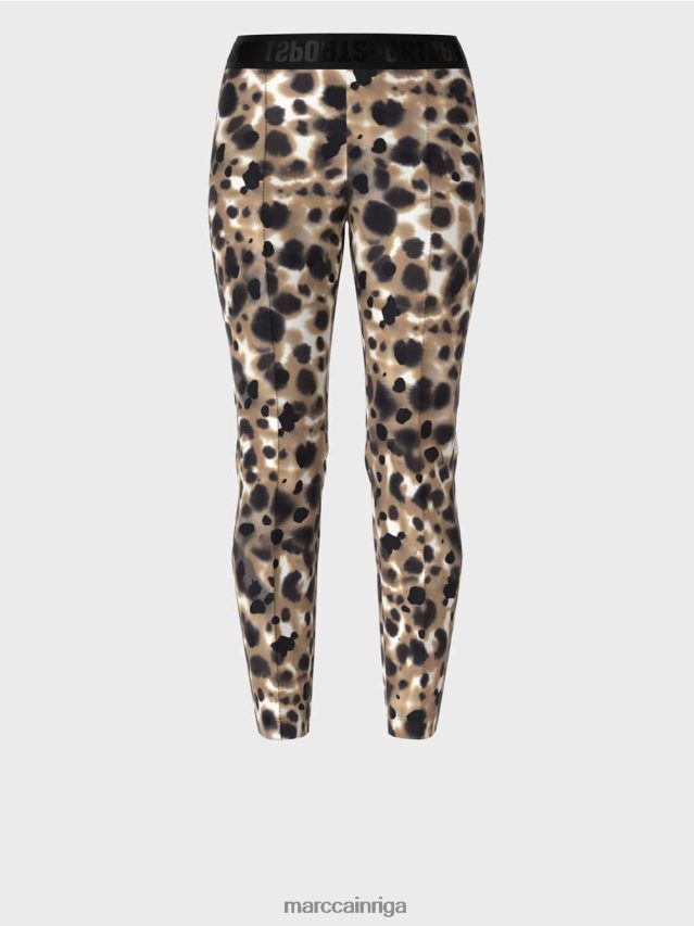 apģērbs viegla kafija VRBHXD708 Marc Cain staipīgas bikses ar presētām krokām