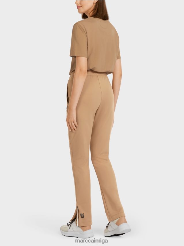 apģērbs viegla kafija VRBHXD710 Marc Cain bikses ar šķēlumiem sānos