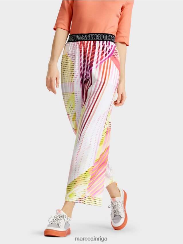 apģērbs viegla limeade VRBHXD616 Marc Cain krāsainas svītrainas bikses ikdienas pieskaņā