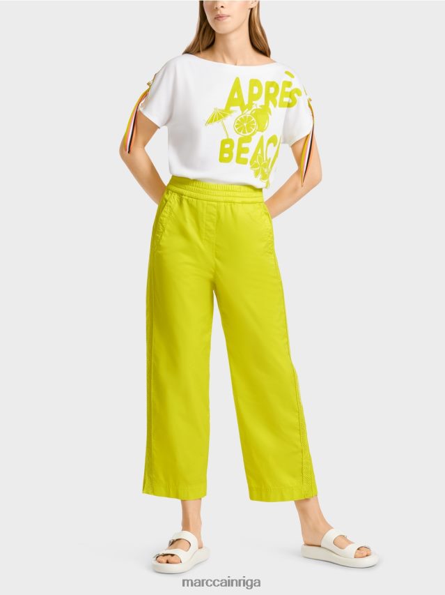 apģērbs viegla limeade VRBHXD628 Marc Cain sportiskas bikses ar sieta svītrām