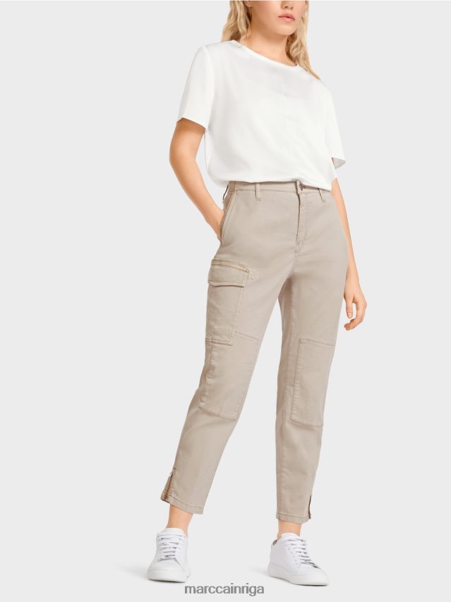 apģērbs vienkārši taupe VRBHXD644 Marc Cain radom \"pārdomāt kopā\" ​​bikses