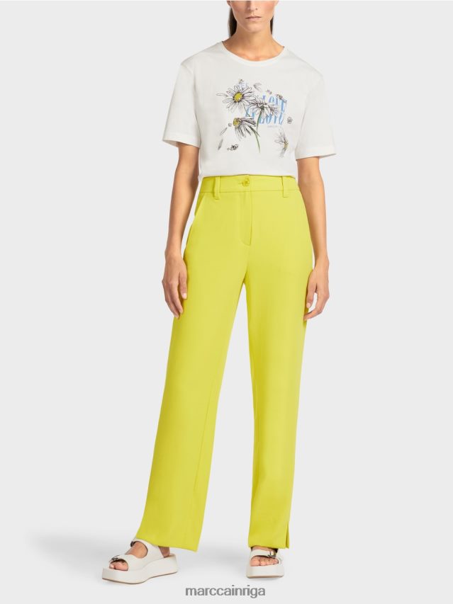 apģērbs zaļais sērs VRBHXD716 Marc Cain elegantas brīvas bikses