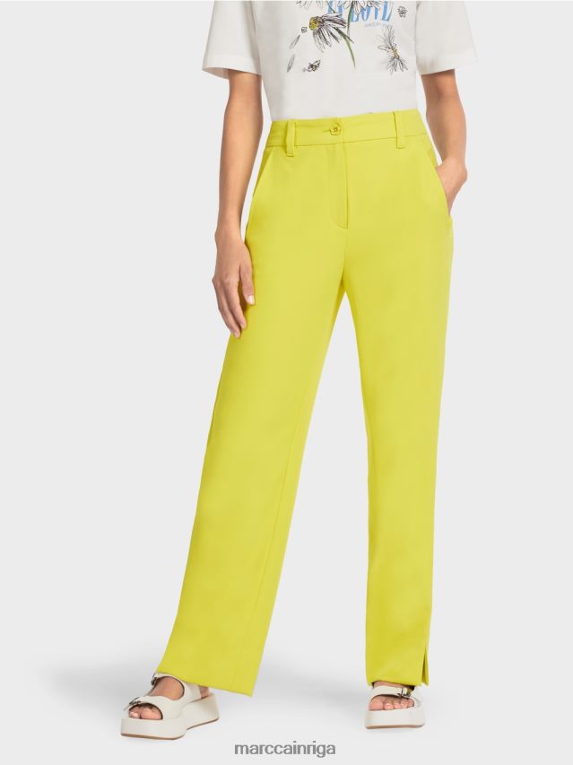 apģērbs zaļais sērs VRBHXD716 Marc Cain elegantas brīvas bikses