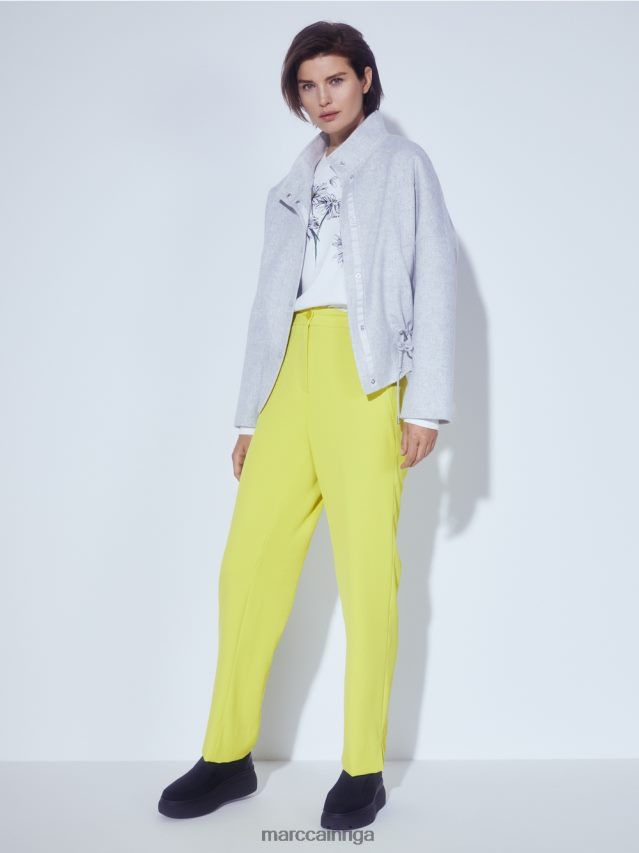 apģērbs zaļais sērs VRBHXD716 Marc Cain elegantas brīvas bikses