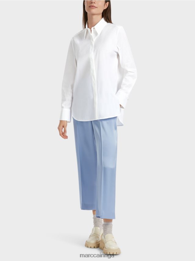 apģērbs balts VRBHXD858 Marc Cain blūze ar pagarinātu muguru