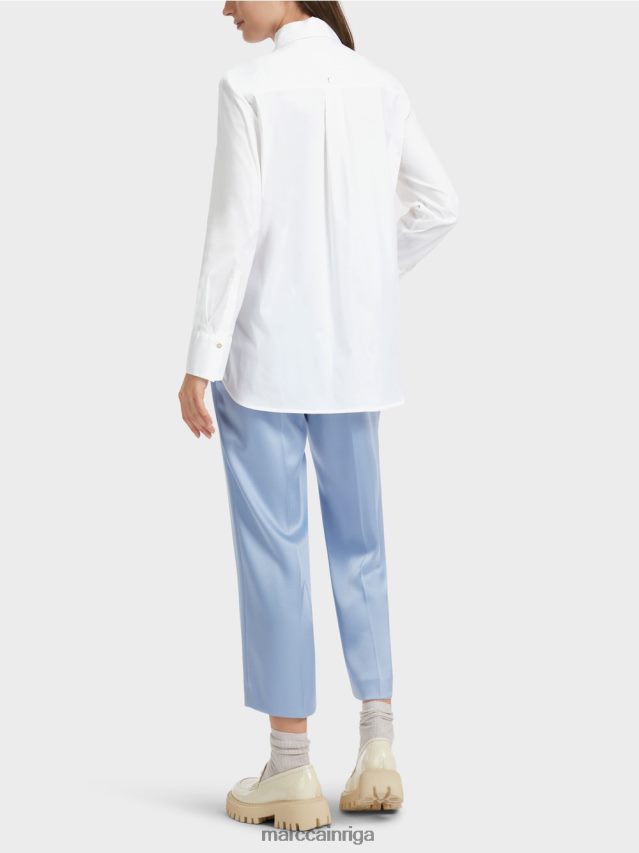 apģērbs balts VRBHXD858 Marc Cain blūze ar pagarinātu muguru