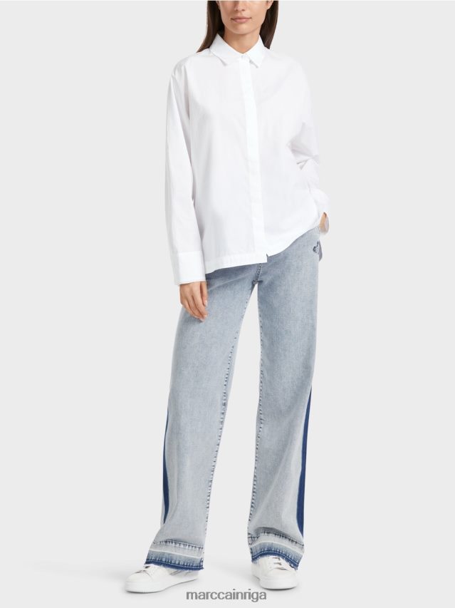 apģērbs balts VRBHXD868 Marc Cain "pārdomājiet kopā" ​​kimono blūze