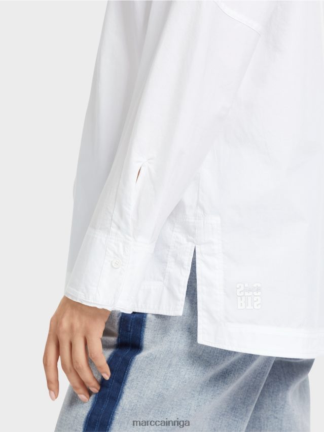 apģērbs balts VRBHXD868 Marc Cain \"pārdomājiet kopā\" ​​kimono blūze