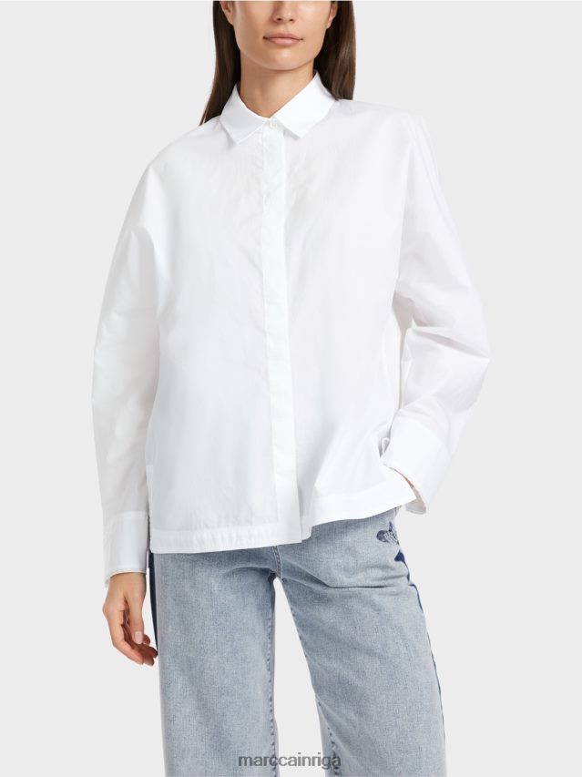 apģērbs balts VRBHXD868 Marc Cain \"pārdomājiet kopā\" ​​kimono blūze