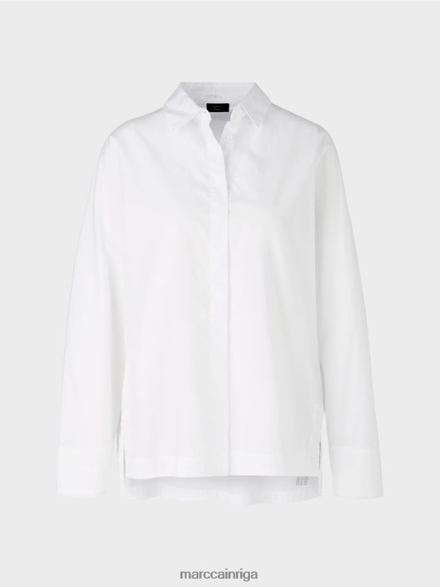 apģērbs balts VRBHXD868 Marc Cain \"pārdomājiet kopā\" ​​kimono blūze