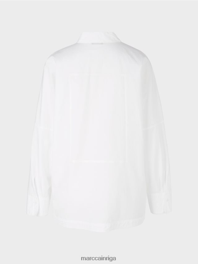 apģērbs balts VRBHXD868 Marc Cain \"pārdomājiet kopā\" ​​kimono blūze