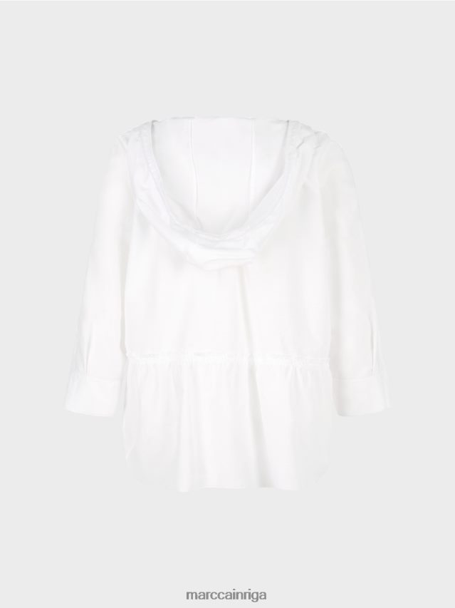 apģērbs balts VRBHXD933 Marc Cain neformāla blūze ar elegantu zīdu