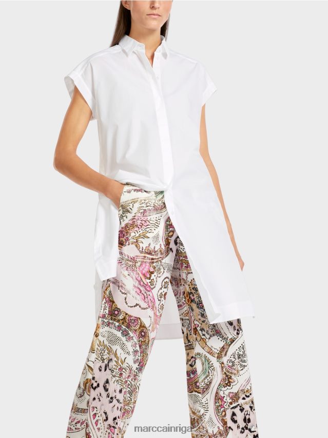 apģērbs balts VRBHXD956 Marc Cain \"pārdomāt kopā\" ​​blūze